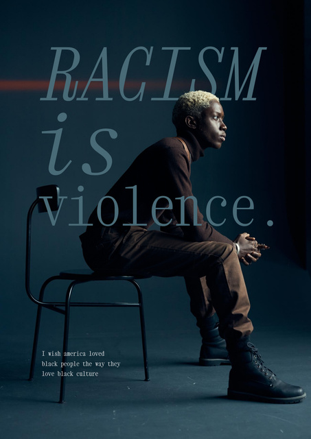 Template di design Protest against Racism Poster