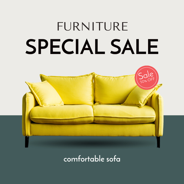 Ontwerpsjabloon van Instagram van Special Furniture Sale Announcement