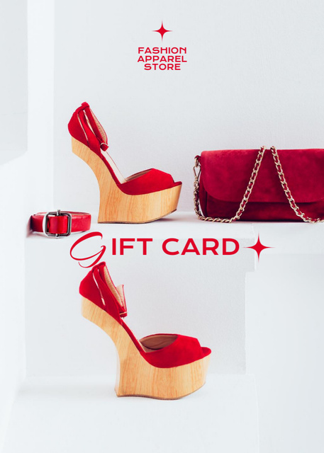 Fashion Sale of Stylish Shoes and Accessories on Black Friday Postcard 5x7in Vertical Modelo de Design