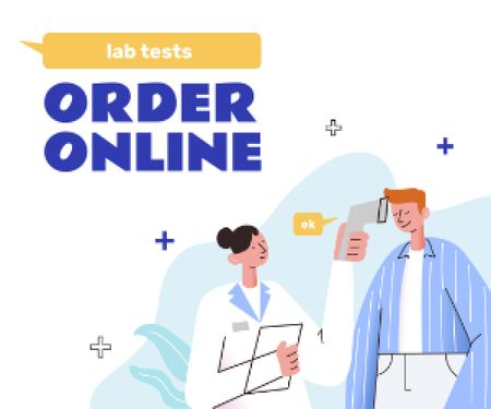 Ontwerpsjabloon van Medium Rectangle van online lab tests aanbod