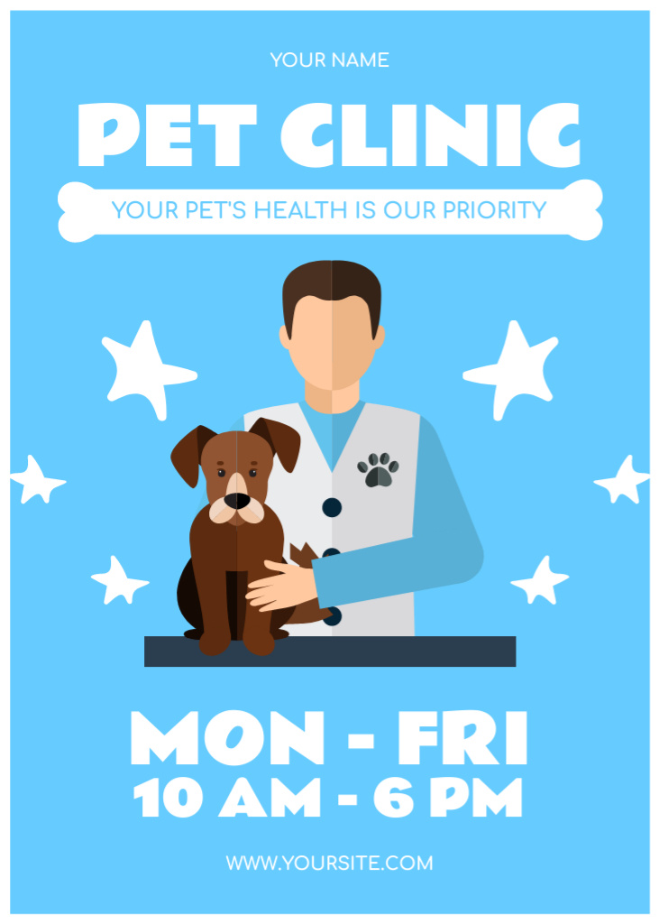 Designvorlage Pet Clinic Promotion für Flayer