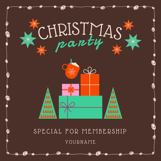 Christmas Celebration Together Colorful Gifts Instagram AD – шаблон для дизайна