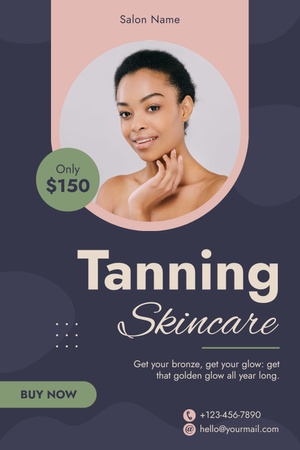 Tanning Products for Dark Skin Pinterest Design Template