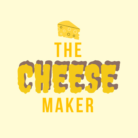 Plantilla de diseño de fabricante de queso ad Logo 