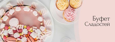 Bakery Promotion Sweet Pink Cake Facebook cover – шаблон для дизайна