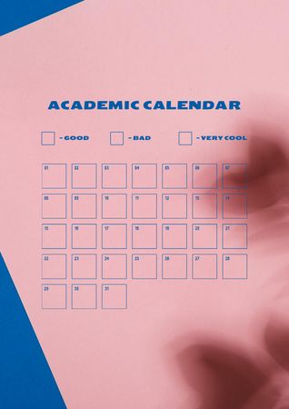 Schedule of Academic Calendar Schedule Planner Modelo de Design