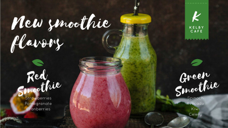Healthy nutrition offer with Smoothie bottles Full HD video Design Template