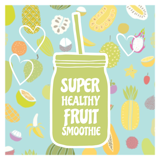 Fruit smoothie illustration Instagram – шаблон для дизайна