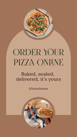 Order Pizza Online Instagram Story tervezősablon