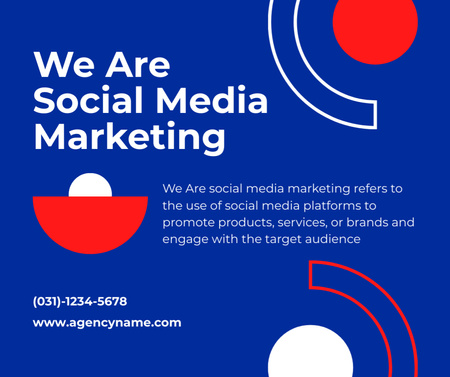 Expertise in Services by Social Media Marketing Firm Facebook Design Template