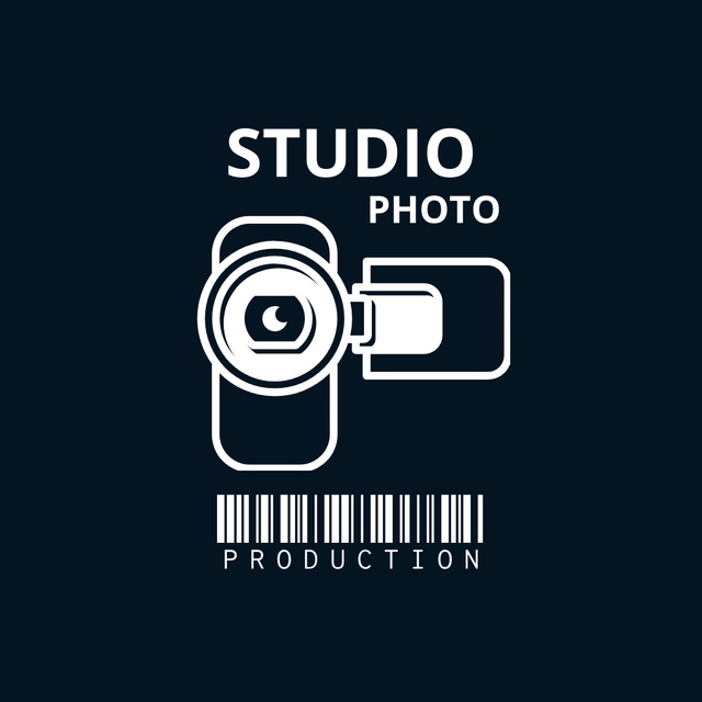 Emblem of Studio Photo Production Logo 1080x1080px Modelo de Design
