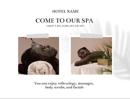 Massage and Spa Services Offer Postcard 4.2x5.5in tervezősablon
