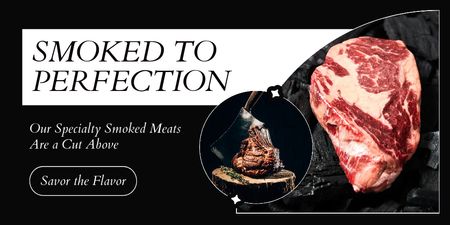 Perfect Meat Smoking Twitter Design Template