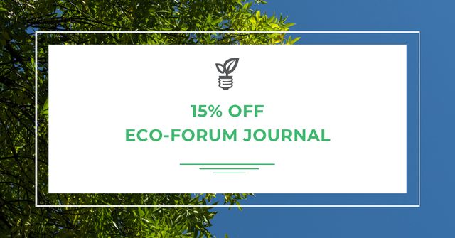 Plantilla de diseño de Eco Event Announcement with Green Foliage Facebook AD 