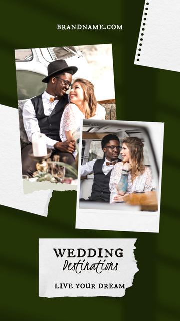 Wedding Travel Destinations Ad Instagram Video Story Design Template