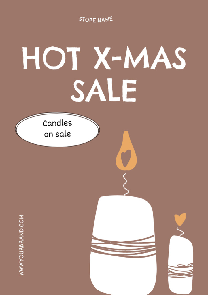 Christmas in July Sales for Holiday Decor Postcard A5 Vertical Design Template
