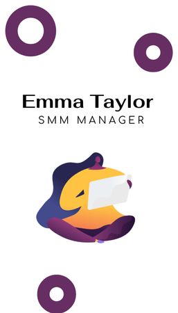 Modèle de visuel SMM Manager Service Offer - Business Card US Vertical