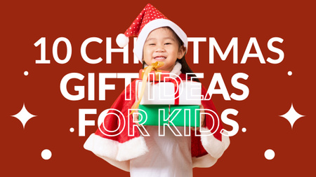 Presentes de Natal para crianças Youtube Thumbnail Modelo de Design