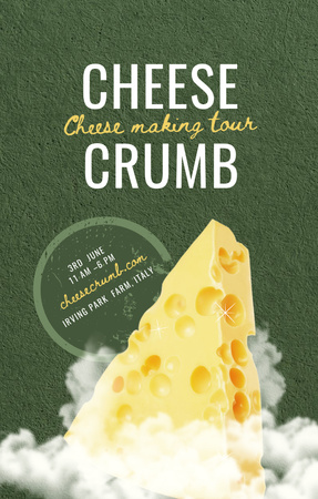 Cheese Tasting Announcement Invitation 4.6x7.2in Design Template