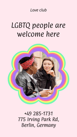 LGBT Community Invitation Instagram Story tervezősablon