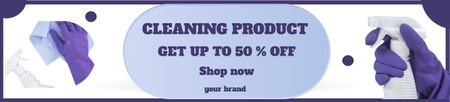 Designvorlage Household Cleaning Products Purple für Ebay Store Billboard