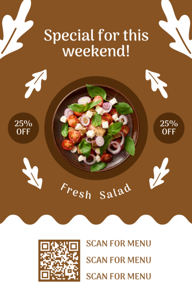 Special Weekend Offer of Salad Recipe Card Πρότυπο σχεδίασης