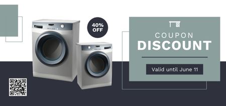 Big Sale of Washing Machines Coupon Din Large Design Template