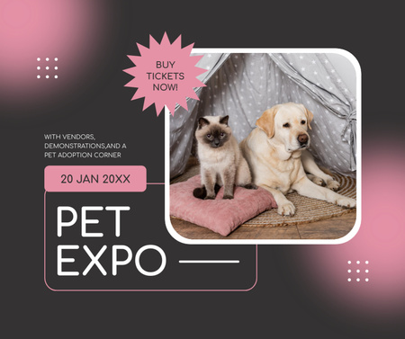 Expo of Animals from Professional Pet Breeders Facebook Design Template