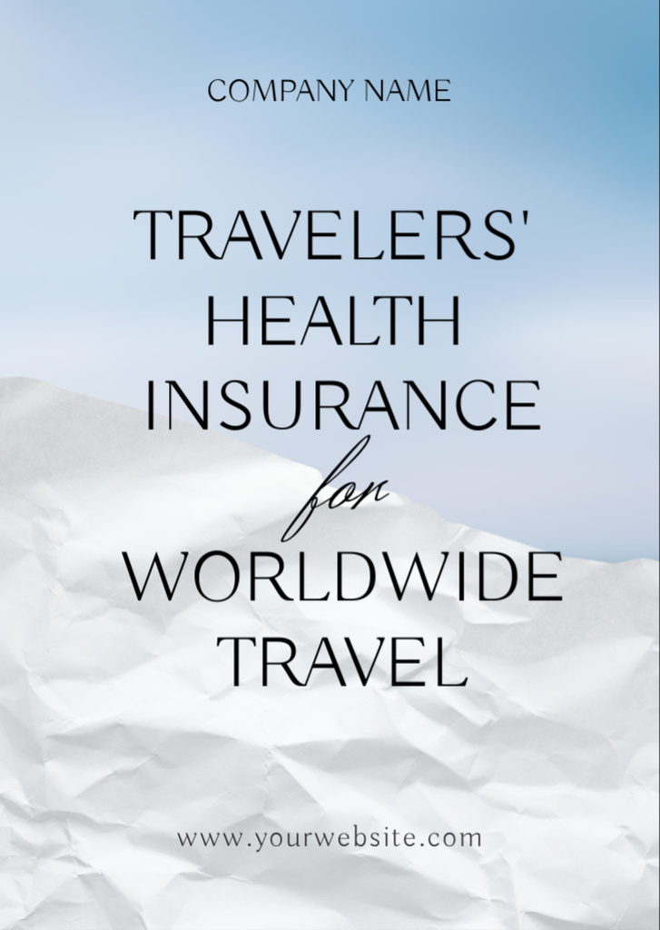 Travellers' Health Insurance Company Advertising Flyer A6 Modelo de Design