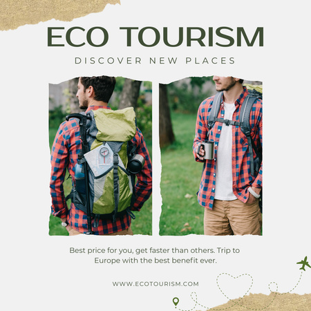 Inspiration to Discover New Places with Eco Tourism Instagram Design Template