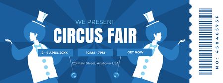 Circus Fair Announcement Ticket tervezősablon