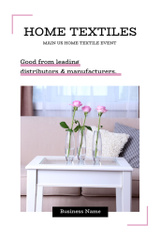 Home Textiles Event Announcement With White Interior