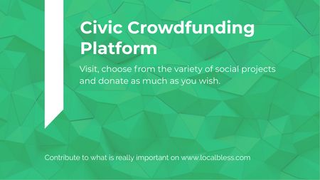 Crowdfunding Platform ad on Stone pattern Title Modelo de Design