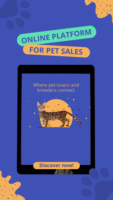 Ontwerpsjabloon van Instagram Video Story van Best Online Platform For Pets Sales Promotion