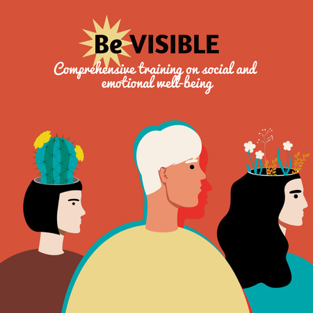 Designvorlage Social and Emotional Wellbeing Training für Animated Post