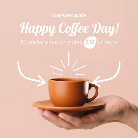 Plantilla de diseño de Clay Coffee Cup with Saucer Animated Post 