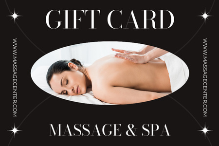 Body Massage Course Offer Gift Certificate Design Template