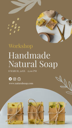 Soap Making Workshop Offer Instagram Story Modelo de Design