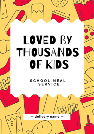 School Food Ad Flyer A7 Design Template