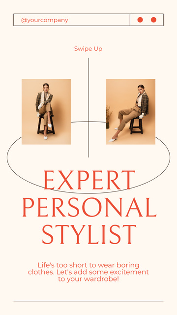 Designvorlage Expert on Personal Styling für Instagram Story