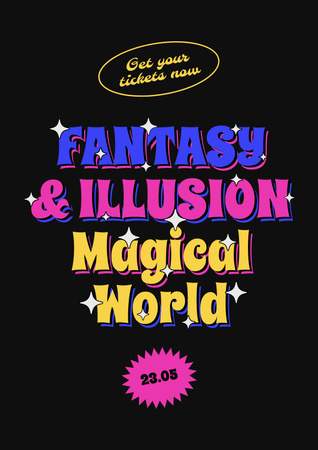 Fantastic Circus Show Announcement Poster – шаблон для дизайна
