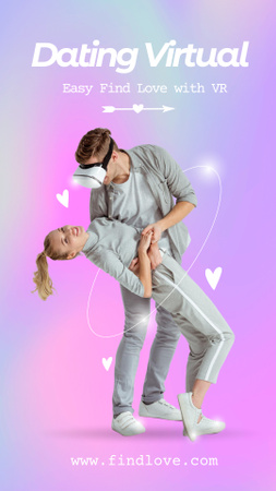 Plantilla de diseño de Virtual Reality Dating Instagram Story 