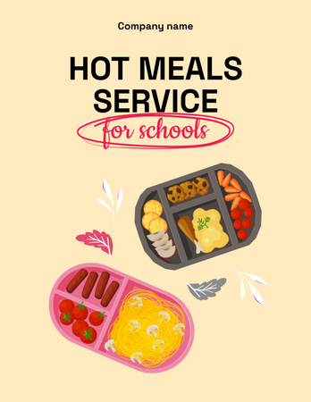 Platilla de diseño School Food Ad Flyer 8.5x11in