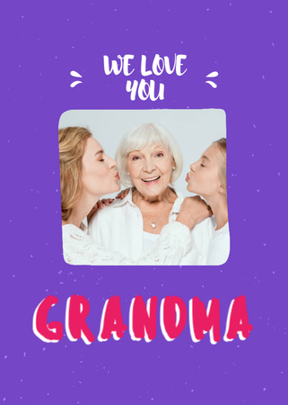 Cute Phrase for Grandma Postcard 5x7in Vertical Design Template