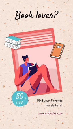 Platilla de diseño Discount Offer for Book Lovers Instagram Story
