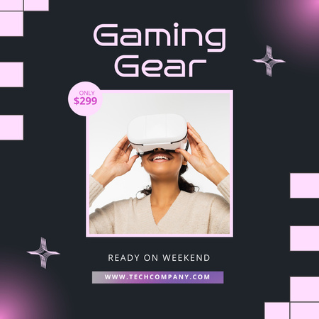 Offer Discounts on Gaming Gear Instagram AD Design Template