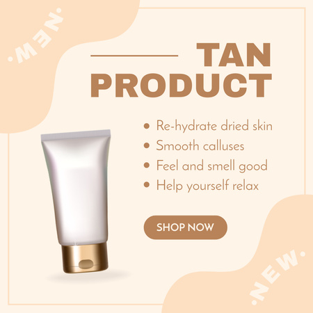 Tan and Skin Re-Hydrating Product Instagram AD Design Template