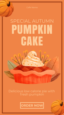 Special Autumn Pumpkin Cake Instagram Story Design Template