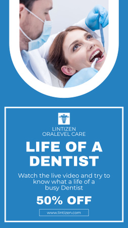 Modèle de visuel Promotion du blog sur la dentisterie - Instagram Story
