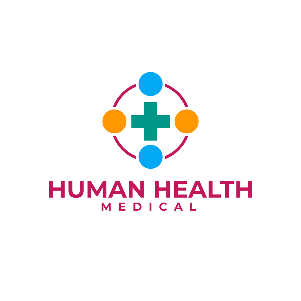Medical Center Promotion With Cross Emblem Logo 1080x1080px Design Template